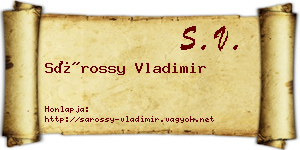 Sárossy Vladimir névjegykártya